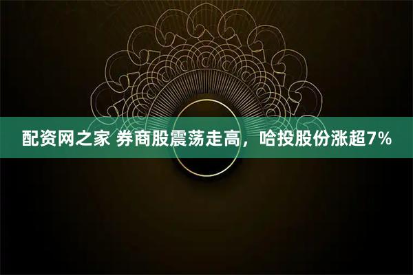 配资网之家 券商股震荡走高，哈投股份涨超7%